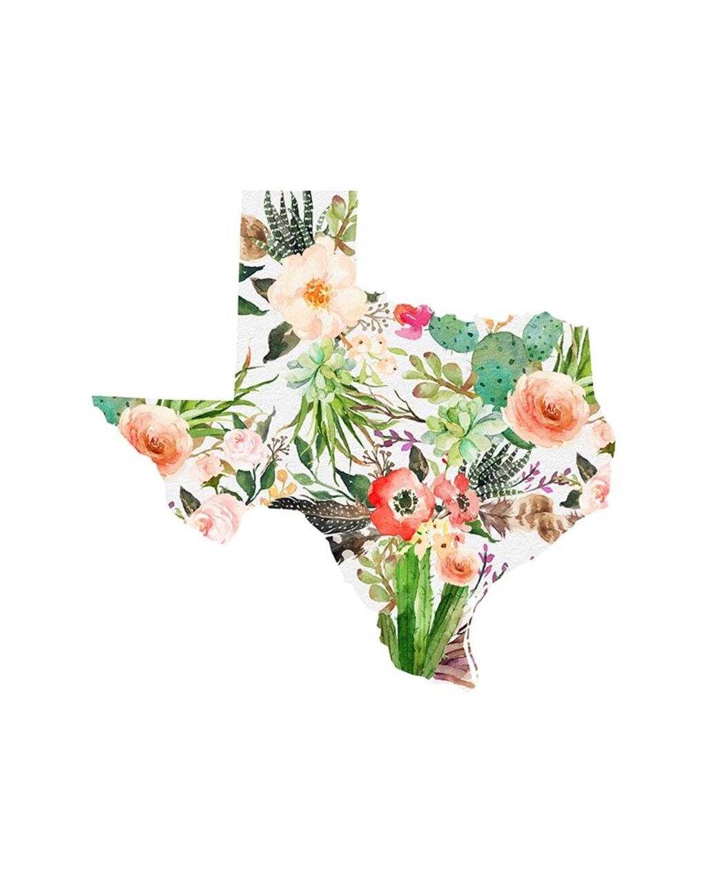 Texas Floral Collage I Poster Print by Tara Moss - Item # VARPDXTA2036